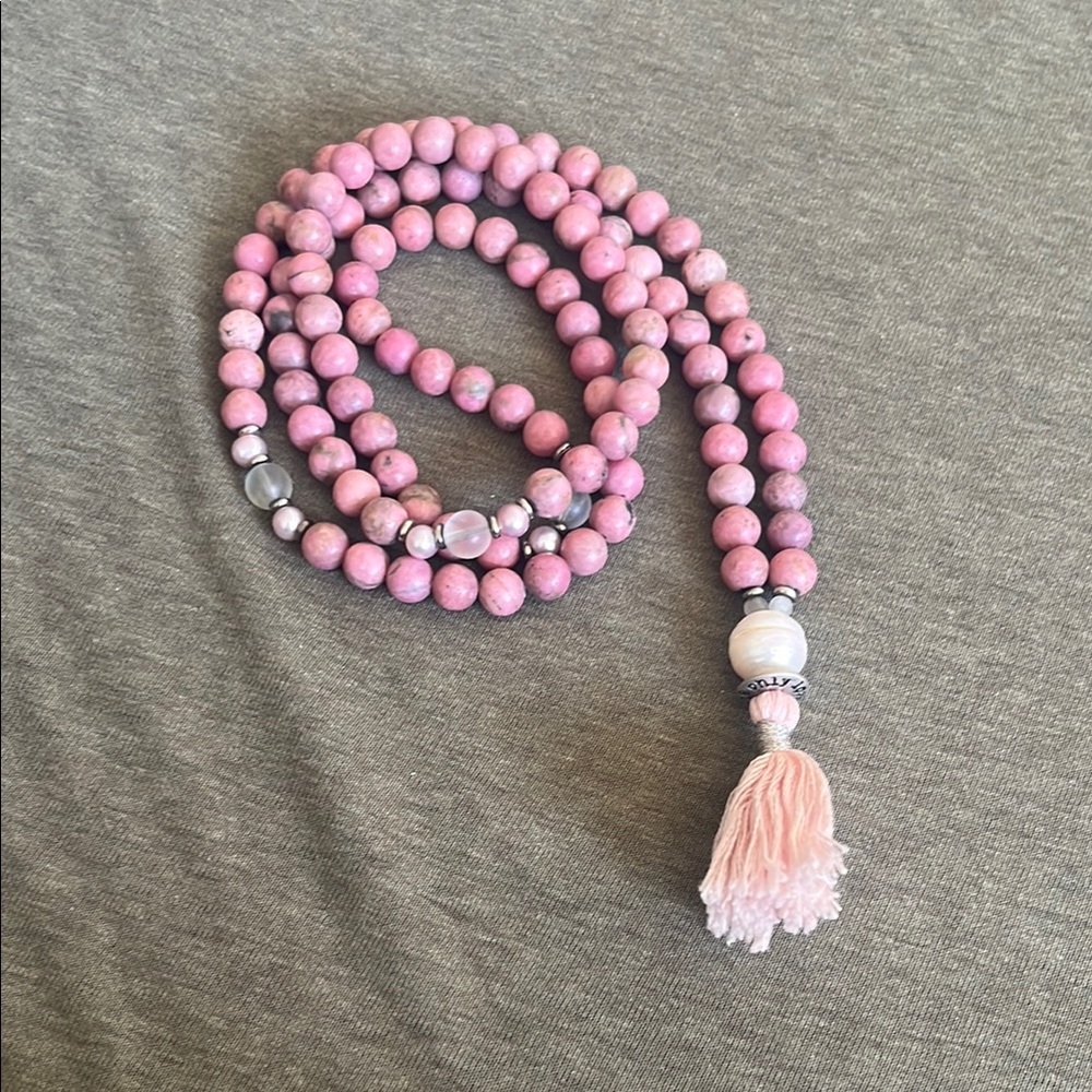 Pink and Pearl mala